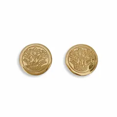 GIVENCHY ジバンシィ 40周年記念エンブレム ラウンド 大ぶり イヤリング ゴールド ヴィンテージ