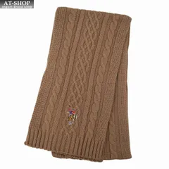 ポロ マフラー U.S. POLO ASSN メンズ レディース ニットマフラー USPA-2014 447167 キャメル 2024AW 誕生日 プレゼント ギフト