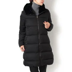 未使用タグ付 HERNO ミンクファーダウンコート ロング 毛皮 ブラック 46 未使用タグ付 HERNO ミンクファーダウンコート ロング 毛皮 ブラック