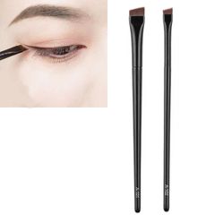 【迅速発送】Doyime アイライナーブラシ (2本セット) メイクブラシ 鎌型アイライナーブラシ 精密アイライナーブラシ アイブロウブラシ 熊野筆 コスメアップ アイシャドーブラシ ノーズシャドウブラシ 化粧筆 斜め 肌に優しい 使いやすい 柔らかい 優しい