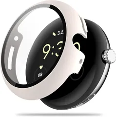 【迅速発送】Google Pixel Watch 2/Pixel Watch 1 用 ケース 保護 ガラスフィルム 一体型 PC+TPE材質 二重構造 全面保護 超薄型 高耐久 装着簡単 耐衝撃 対応 Google Pixel Watch 2/1保護ケース 高