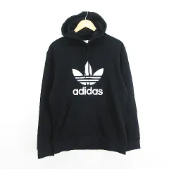 アディダスオリジナルス adidas originals DT7964 パーカー トップス スウェット 長袖 プルオーバー トレフォイル コットン XL ブラック ※EKM