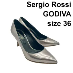 セルジオロッシ Sergio Rossi ハイヒール GODIVA ゴディバ ポインテッドトゥ  シルバー色 ピンク 36 約23cm レディース S5X059