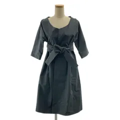 MARNI / マルニ | コットン ノーカラー ベルテッド スプリングコート | 38 | グレー | レディース