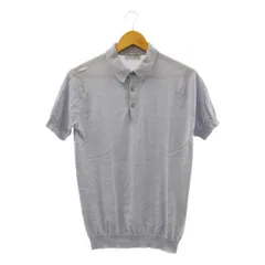JOHN SMEDLEY / ジョンスメドレー | ウール コットン 半袖ニット ポロシャツ | S | グレー | メンズ
