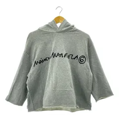 MM6 Maison Margiela / エムエムシックスメゾンマルジェラ | 2021AW | コットン フーデッド ロゴ トレーナー | 16 | グレー | レディース