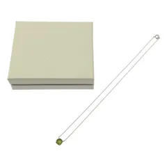 【美品】  Parcelle Jewelry / パーセル ジュエリー | K10WG ペリドット リーベルトラッド ペンダント ネックレス | グリーン系 | レディース