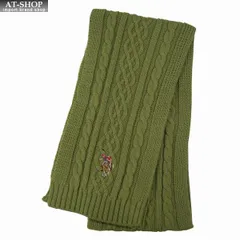 ポロ マフラー U.S. POLO ASSN メンズ レディース ニットマフラー USPA-2014 447409 ライトグリーン 2024AW 誕生日 プレゼント ギフト