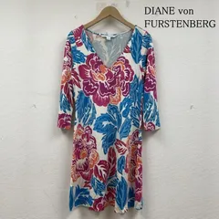 ダイアンフォンファステンバーグ シルク ストレッチ ドレス シルク ニット フローラル マルチプリント ワンピース レディース 4 ISItems【USED】【古着】【中古】50142634