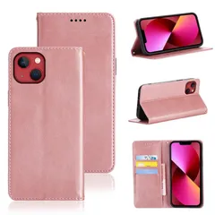 【在庫処分】ケース ケース 耐衝撃 マグネット 財布型 カード収納 スタンド機能付き PUレザー 手帳型 5色(いphone13 手帳型 カバー 用 スマホケース 手帳型ケース ケース 13 iPhone 手帳型) 適用 適用 (ライトローズゴールド) iPh