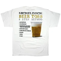 【L】新品 Nickelback ニッケルバック Tシャツ ©2010 BEER TOSS 8 STEP METHOD