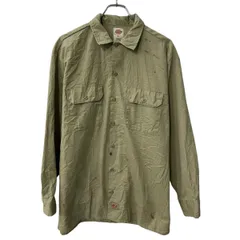 Dickies 長袖 無地シャツ L ベージュ ディッキーズ 無地 シンプル 胸ポケット 長袖シャツ トップス 春物 a710-7116のサムネイル