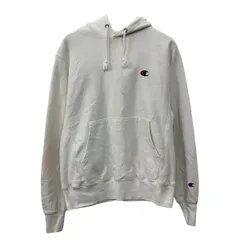 Champion ロゴスウェット パーカー S ホワイト チャンピオン プルオーバー 刺繍ロゴ 無地パーカー フーディー スモール 秋物 a710-7121