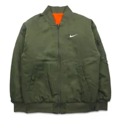 NIKE リバーシブル MA-1 フライト ボンバージャケット S カーキ オレンジ NIKE VRSTY BMBR JKT