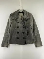 【中古品】 Ralph Lauren DENIM&SUPPLY U.S.NAVY TYPE ラルフローレン デニムアンドサプライ 10ボタン デニムPコート ライトアウター 【168-230121-yn-05-min】