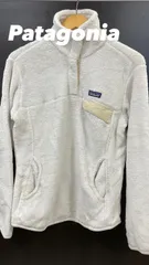 Patagonia パタゴニア フリース ハーフボタン 白 レディースM 中古 古着 10056