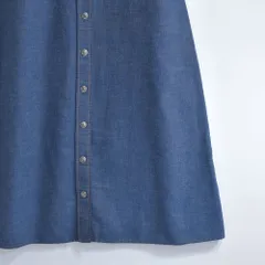 70s USA製 Levi's リーバイス SF202 95176 フロントボタン Aライン デニムロングスカート 50/50 ポリコットン マキシ丈 ヴィンテージ ビンテージ USA アメリカ古着 レディースW65cm
