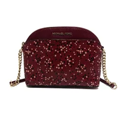 MICHAEL KORS(マイケルコース) ショルダーバッグ美品  - ボルドー×マルチ スター(星) レザー