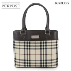 未使用 展示品 バーバリー BURBERRY ノバチェック ハンド バッグ キャンバス レザー ベージュ ブラウン Hand Bag 90299446