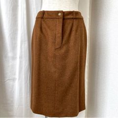 クリスチャンディオール DIOR くるみボタン フレアースカート グレー