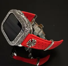 AppleWatchカスタム　フッ素ラバー　バンド　彫刻カバー　ケース　アップルウォッチ用　ベルト　44 45 46 49 SE 　Ultra 105