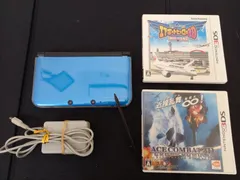 【美品・動作確認済み】Nintendo 3DS LL 本体(ブルー)+ソフト2本セット/初期化済み/箱・説明書なし
