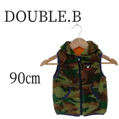 ★美品 DOUBLE.B グリーン系 茶 オレンジ 迷彩柄 その他 90㎝ HMR078-33