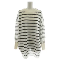 ジャーナルスタンダード レリューム JOURNAL STANDARD relume 24SS サマーニットプルオーバー カットソー 長袖 ボーダー F 黒 ブラック 白 ホワイト 24080462813110 /AN12