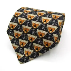 エルメネジルドゼニア ブランド ネクタイ ストライプ シルク 未使用タグ付 PO メンズ ブラック Ermenegildo Zegna