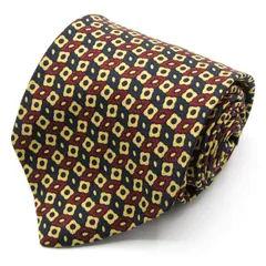 バーバリーズ ブランド ネクタイ 小紋柄 ドット柄 シルク イギリス製 PO メンズ ワインレッド Burberrys 【中古】