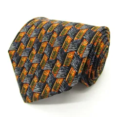 エルメネジルドゼニア ブランド ネクタイ 花柄 小紋柄 シルク 未使用タグ付 PO メンズ ネイビー Ermenegildo Zegna