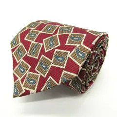 バーバリーズ ブランド ネクタイ ペイズリー柄 小紋柄 シルク 未使用タグ付 PO メンズ ワインレッド Burberrys