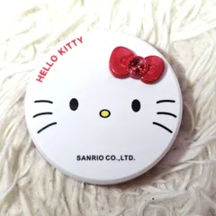 【ハローキティ】ミラー付き コンタクトレンズケース SANRIO レッド ホワイト 携帯用 かわいい 旅行用 ポーチ収納にも◎