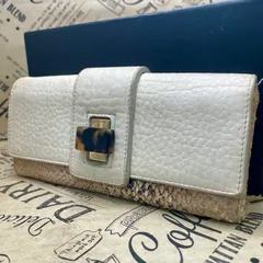 フルラ 長財布 2つ折り 革 パイソン カード コイン FX354