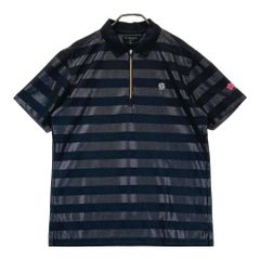 ST andrews ポロシャツ ブラック 黒 鹿子 ワンポイント 襟付き - メルカリ