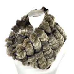 PAUL STUART ポールスチュアート スヌード  ラビットファー/    オリーブ レディース / 240001168298