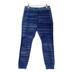 サイズ：L ADIDAS GOLF アディダスゴルフ FJ4336 ロングニットパンツ ボーダー柄 ブルー系 [240101550159] ゴルフウェア レディース ストスト