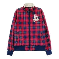 サイズ：L FILA GOLF フィラゴルフ  裏起毛 ジップジャケット チェック柄 レッド系 [240101550207] ゴルフウェア メンズ ストスト