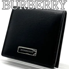 バーバリー コインケース ブラック レザー ノバチェック 内装 BURBERRY Leather Coin Case Black Check