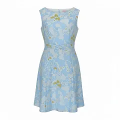 47k5 TOCCA トッカ LAKESHORE ドレス ノースリーブワンピース フラワーモチーフ 花柄 洗える○ レディース 女性用 OPTOHM0540 2 ライトブルーo07t