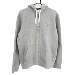 ポロラルフローレン ジップパーカー 杢グレー 裏起毛 フード内側ワッフル地 メンズ LL ゴルフウェア Ralph Lauren