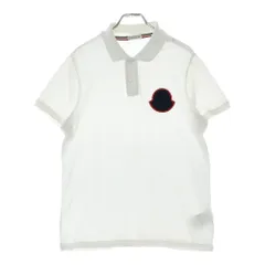 MONCLER (モンクレール) ロゴワッペン ポロシャツ コットン ホワイト E1091832200084556