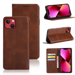 【数量限定】手帳型ケース スマホケース カバー 13 手帳型 PUレザー 手帳型 カード収納 財布型 iPhone 耐衝撃 ケース ケース マグネット スタンド機能付き 適用 5色(いphone13 用 適用 ケース 手帳型) iPhone13 (ダークブラウ