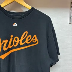 古着 L Tシャツ Majestic マジェスティック スポーツ ビックプリント バックプリント クルーネック 黒