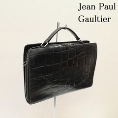 JEAN PAUL GAULTIER ゴルチエ ビジネスバック クロコ型押 茶色 - メルカリ