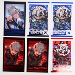 6枚セット NIJISANJI Battle Mode Type：Kuzuha＆Ibrahim ランダムチェキ風カード 葛葉(R:2 N:1)・イブラヒム(R:3)