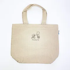 スヌーピー チャーリーブラウン トートバッグ ベージュ SNOOPY