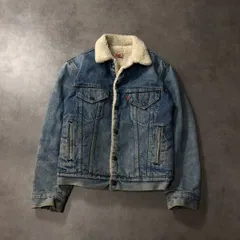 GQ4031◇Levi's：80’s USA製 ボアジャケット◇40◇インディゴ系 リーバイス オレンジタブ