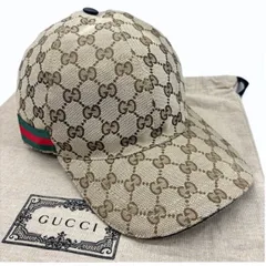【中古】 GUCCI グッチ ウェブストライプ付 GGキャンバス ベースボールキャップ 20035 Lサイズ 59cm