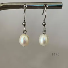 淡水パール　ピアス　・・✽・・　〈真珠　サージカルステンレス　フック　フォーマル　入学式　結婚式　オフィスカジュアル〉